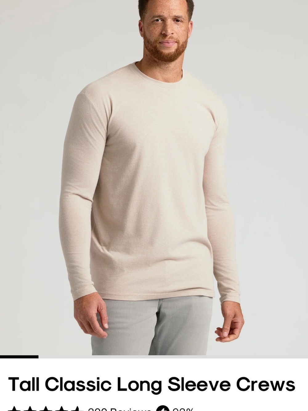True Classic NWT Long Sleeve T-shirt - heather truffle color